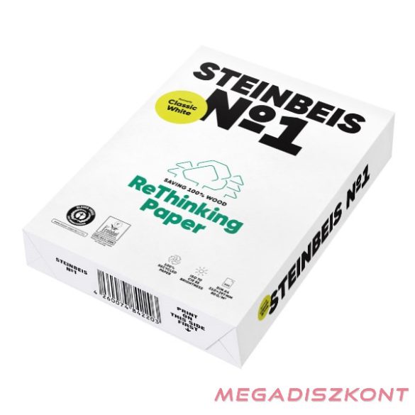 Fénymásolópapír STEINBEIS NO 1. ISO 70-s A/4 újrahasznosított 80 g 500 ív/csomag
