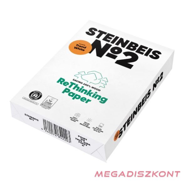 Fénymásolópapír STEINBEIS NO 2. ISO 80-s A/4 80 g újrahasznosított 500 ív/csomag