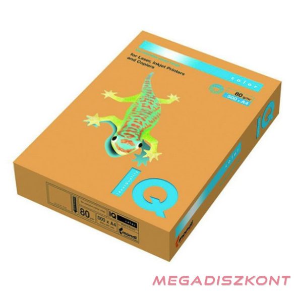 Fénymásolópapír színes IQ Color A/4 80 g intenzív narancs OR43 500 ív/csomag