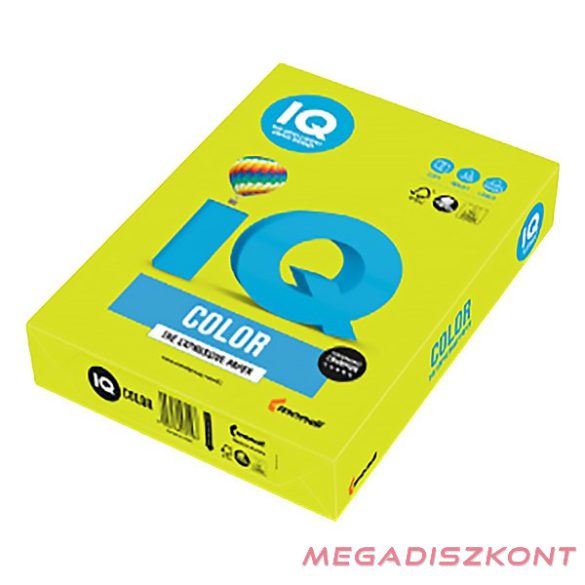 Fénymásolópapír színes IQ Color A/4 80 g neon zöld NEOGN 500 ív/csomag