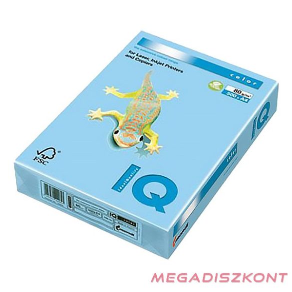 Fénymásolópapír színes IQ Color A/4 80 g pasztell középkék MB30 500 ív/csomag