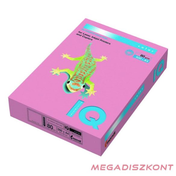Fénymásolópapír színes IQ Color A/4 80 g pasztell lazac SA24 500 ív/csomag