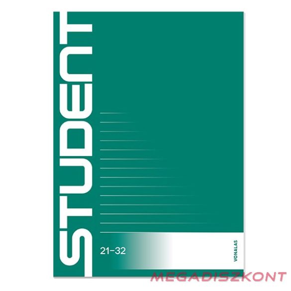 Füzet vonalas ICO Student A/5 32 lapos 21-32 4-8.osztályos