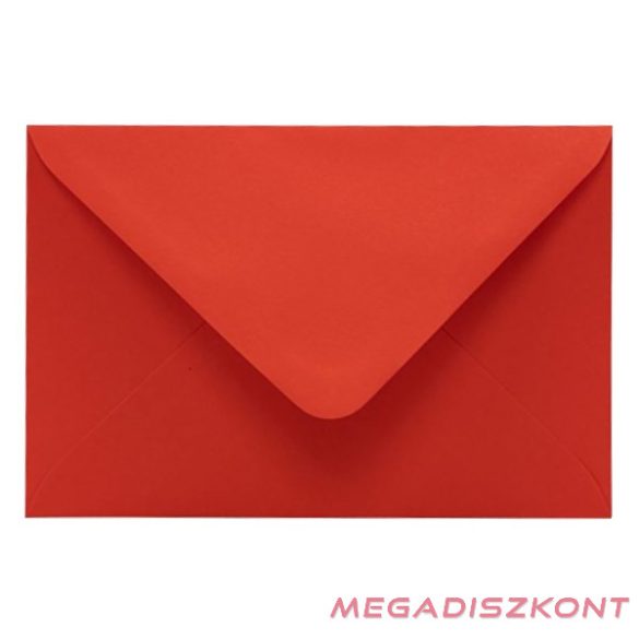 Boríték színes KASKAD LC/6 enyvezett 114x162mm 28 korallpiros 50 darabos