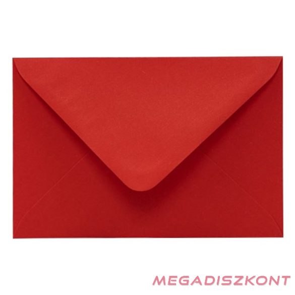 Boríték színes KASKAD LC/6 enyvezett 114x162mm 29 vörös 50 darabos