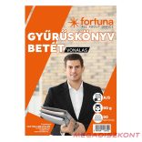 Gyűrűskönyv betét FORTUNA A/5 50 lapos 2 lyukú vonalas