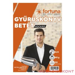 Gyűrűskönyv betét FORTUNA A/4 50 lapos 4 lyukú kockás
