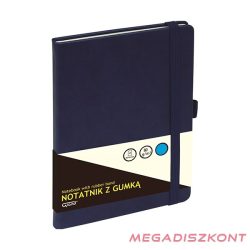   Jegyzetfüzet kockás GRAND A/5 80 lapos gumis puhafedeles sötétkék