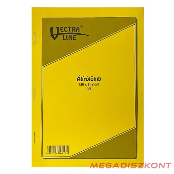 Önátírótömb VECTRALINE A/5 50x2 példány