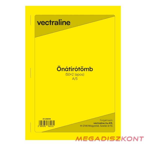 Önátírótömb VECTRALINE A/5 álló 50x2 lapos