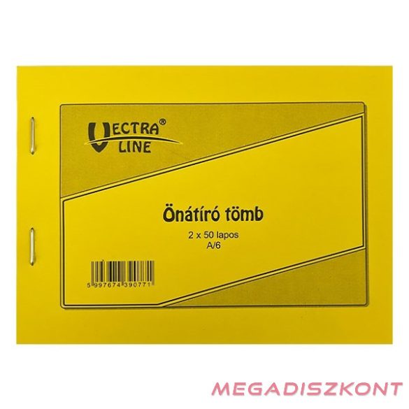 Önátírótömb VECTRALINE A/6 50x2 példány