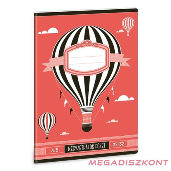 Füzet kockás ARS UNA Standard A/5 32 lapos 27-32