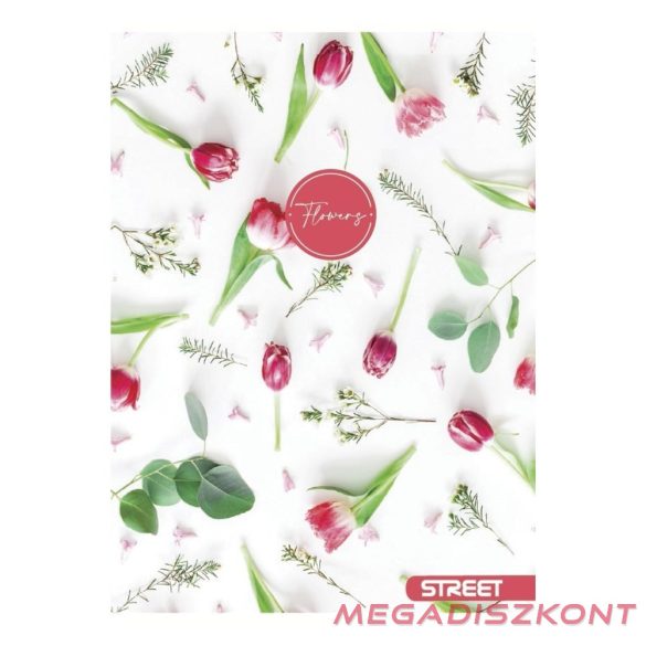 Füzet sima STREET A/4 54 lapos Flowers