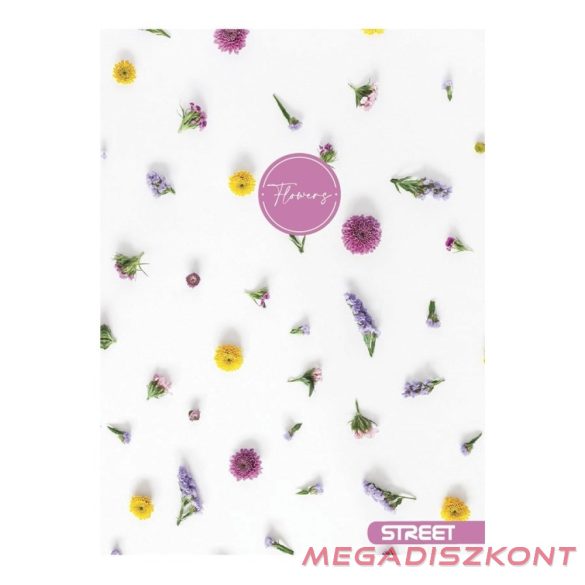 Füzet sima STREET A/4 54 lapos Flowers