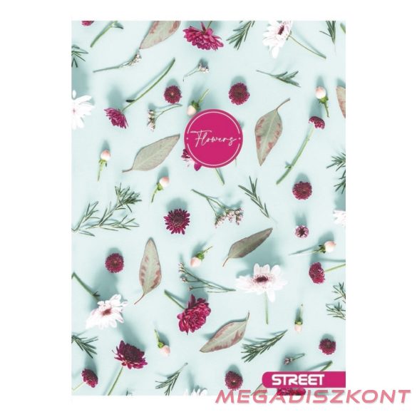 Füzet sima STREET A/4 54 lapos Flowers