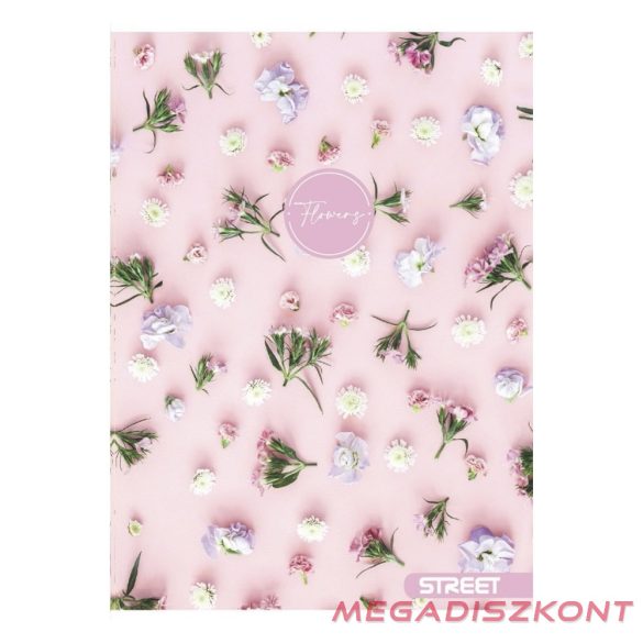 Füzet sima STREET A/4 54 lapos Flowers