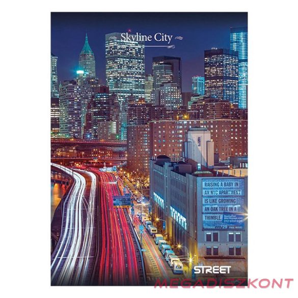Füzet kockás STREET A/4 54 lapos Skyline