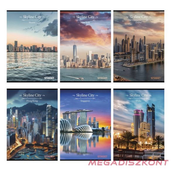 Füzet vonalas STREET A/4 52 lapos Skyline
