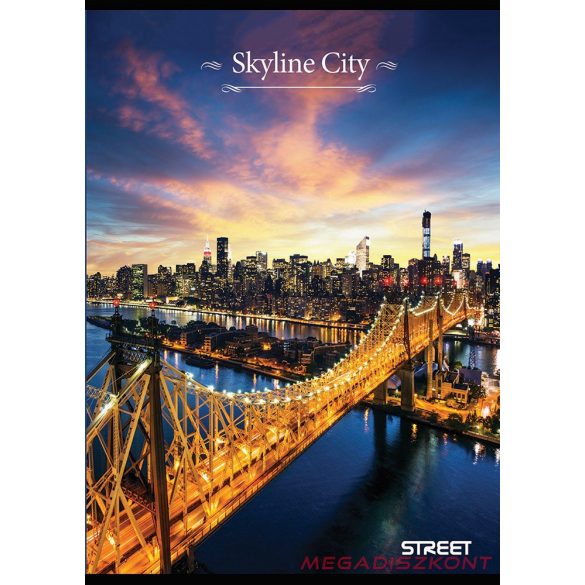 Füzet vonalas STREET A/4 52 lapos Skyline