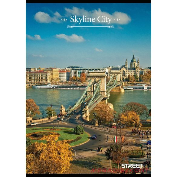 Füzet vonalas STREET A/4 52 lapos Skyline