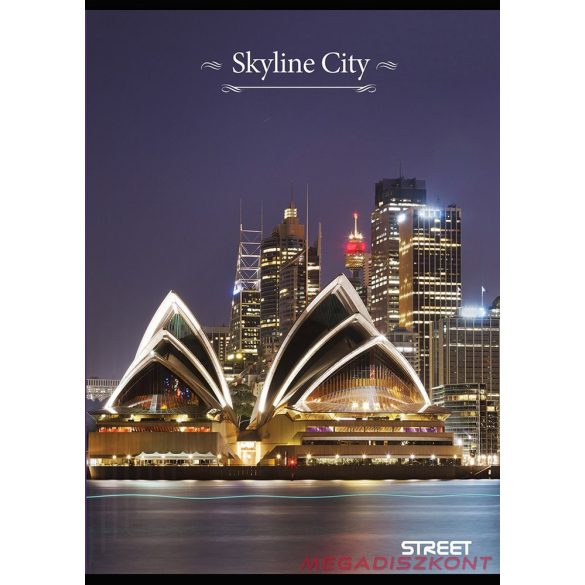 Füzet vonalas STREET A/4 52 lapos Skyline