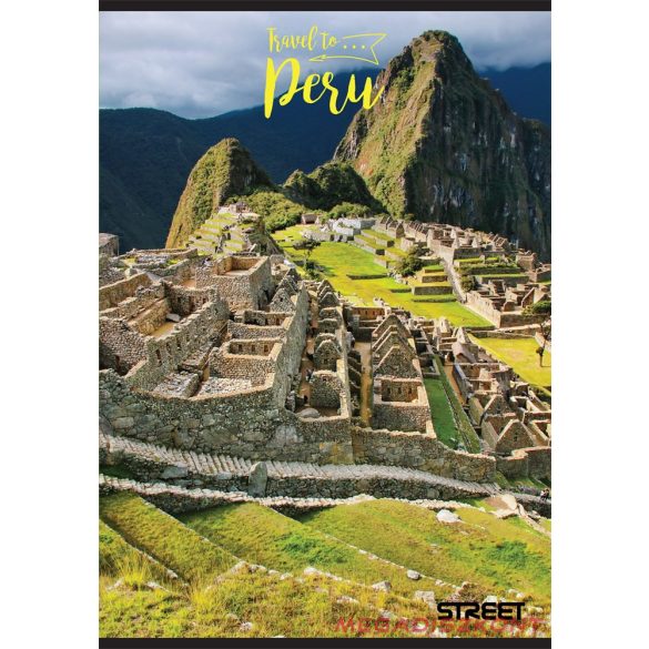 Füzet vonalas STREET A/4 54 lapos Travel