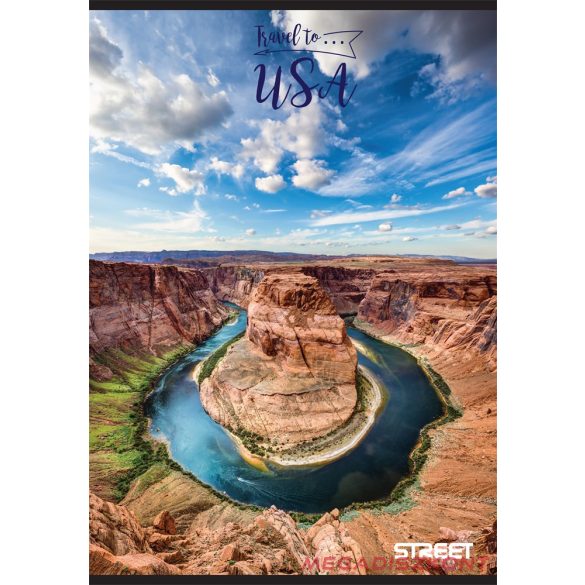 Füzet vonalas STREET A/4 54 lapos Travel