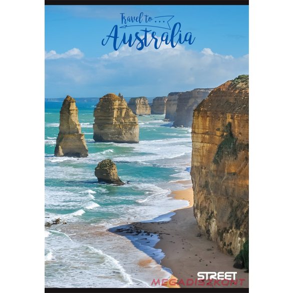 Füzet vonalas STREET A/4 54 lapos Travel