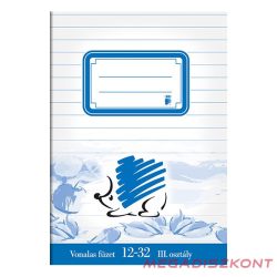 Füzet vonalas ICO Süni A/5 12-32 3.osztályos