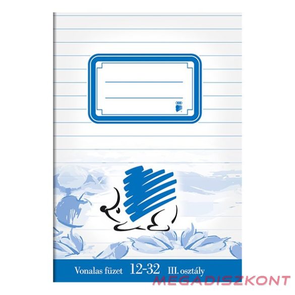 Füzet vonalas ICO Süni A/5 12-32 3.osztályos