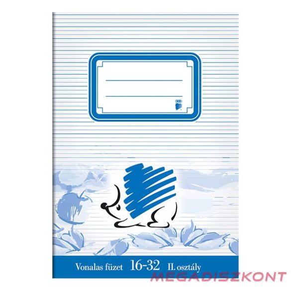 Füzet vonalas ICO Süni A/5 16-32 2.osztályos