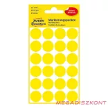 Etikett AVERY 3007 jelölőpont 18mm sárga 96 darabos