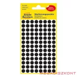 Etikett AVERY 3009 jelölőpont 8mm fekete 416 darabos