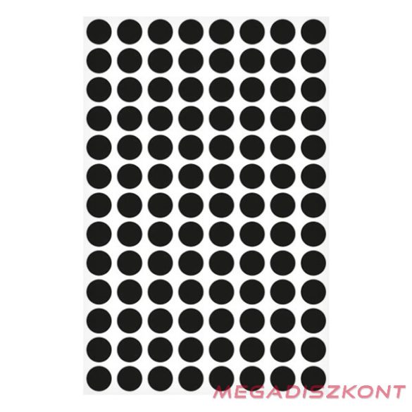 Etikett AVERY 3009 jelölőpont 8mm fekete 416 darabos
