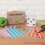 Etikett AVERY 3009 jelölőpont 8mm fekete 416 darabos