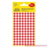 Etikett AVERY 3010 jelölőpont 8mm piros 416 darabos