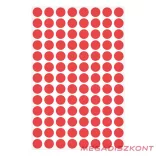 Etikett AVERY 3010 jelölőpont 8mm piros 416 darabos