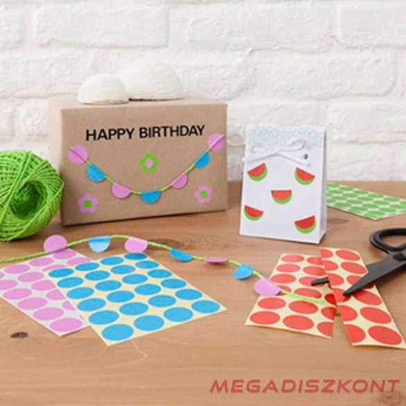 Etikett AVERY 3013 jelölőpont 8mm sárga 416 darabos