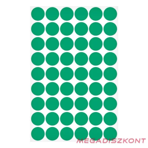 Etikett AVERY 3143 jelölőpont 12mm zöld 270 darabos