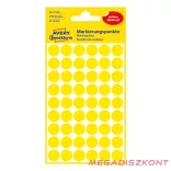 Etikett AVERY 3144 jelölőpont 12mm sárga 270 darabos