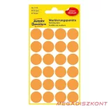 Etikett AVERY 3173 jelölőpont 18mm neon narancs 96 darabos
