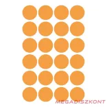 Etikett AVERY 3173 jelölőpont 18mm neon narancs 96 darabos