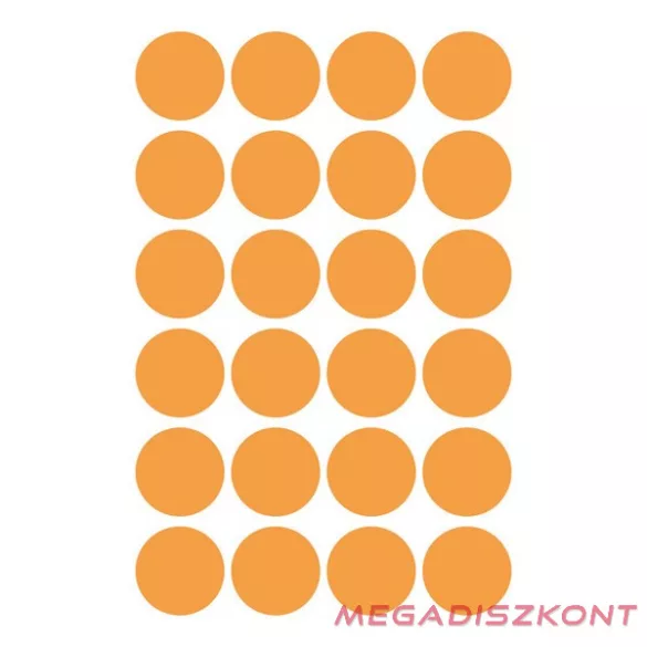 Etikett AVERY 3173 jelölőpont 18mm neon narancs 96 darabos