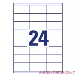 Etikett AVERY 3422 70x35mm univerzális 2400 címke/doboz 100 ív/doboz