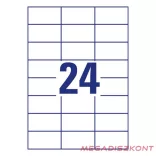 Etikett AVERY 3474 70x37mm univerzális 2400 címke/doboz 100 ív/doboz
