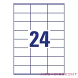Etikett AVERY 3475 70x36mm univerzális 2400 címke/doboz 100 ív/doboz