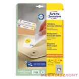Etikett AVERY L4730REV-25 17,8x10mm visszaszedhető 6750 címke/doboz 25 ív/doboz