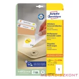 Etikett AVERY L4735REV-25 210x297mm univerzális visszaszedhető 30 címke/doboz 30 ív/doboz