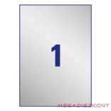 Etikett AVERY L6013-20 210x297mm laser ezüst 20 címke/doboz 20 ív/doboz