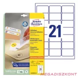 Etikett AVERY L6023REV-25 63,5X38,1 univerzális visszaszedhető 25+5 ív/doboz